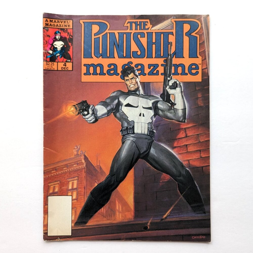 THE PUNISHER Magazine #4, Vol 1, Dec. 1989, Marvel Comics Magazine